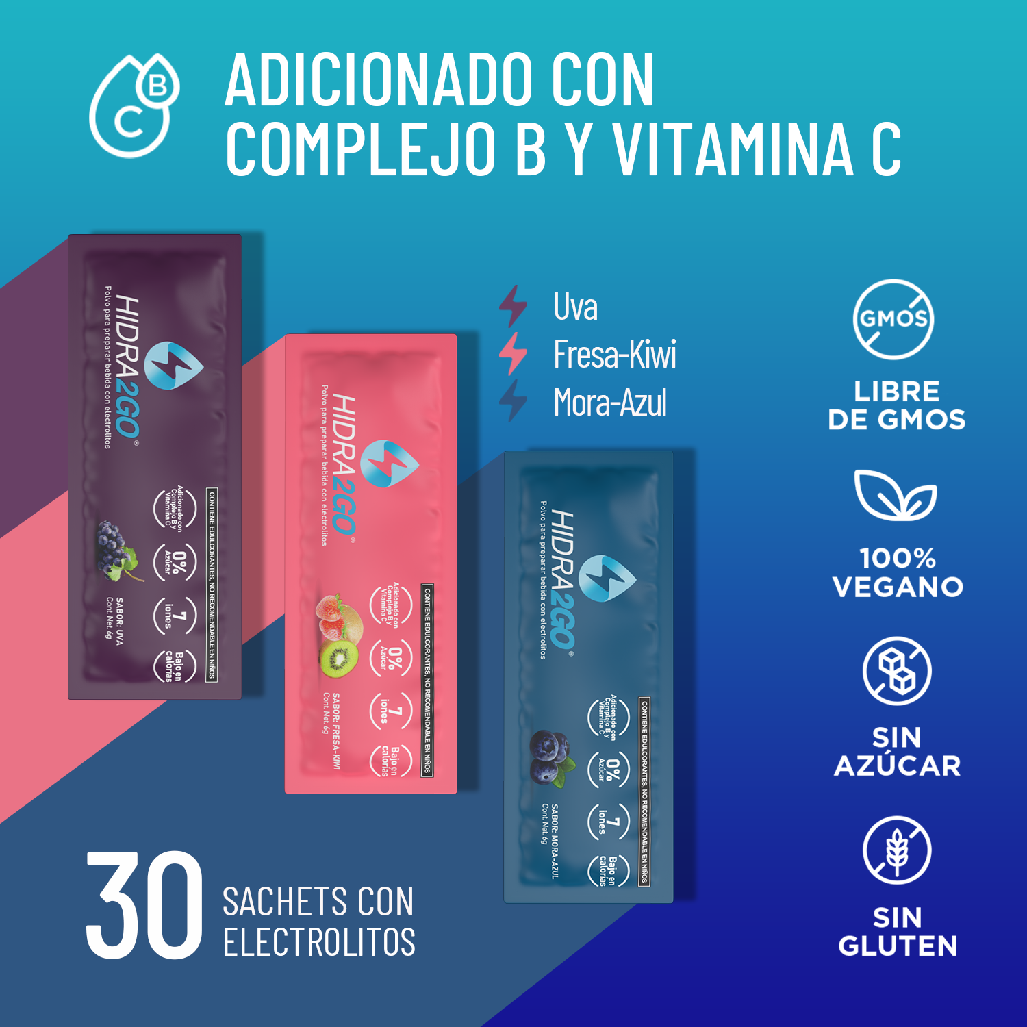 PACK 3 SABORES - UVA, MORA AZUL Y FRESA-KIWI