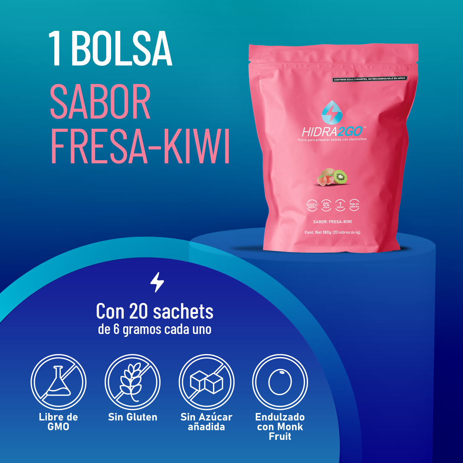 BOLSA 20 SOBRES - FRESA KIWI