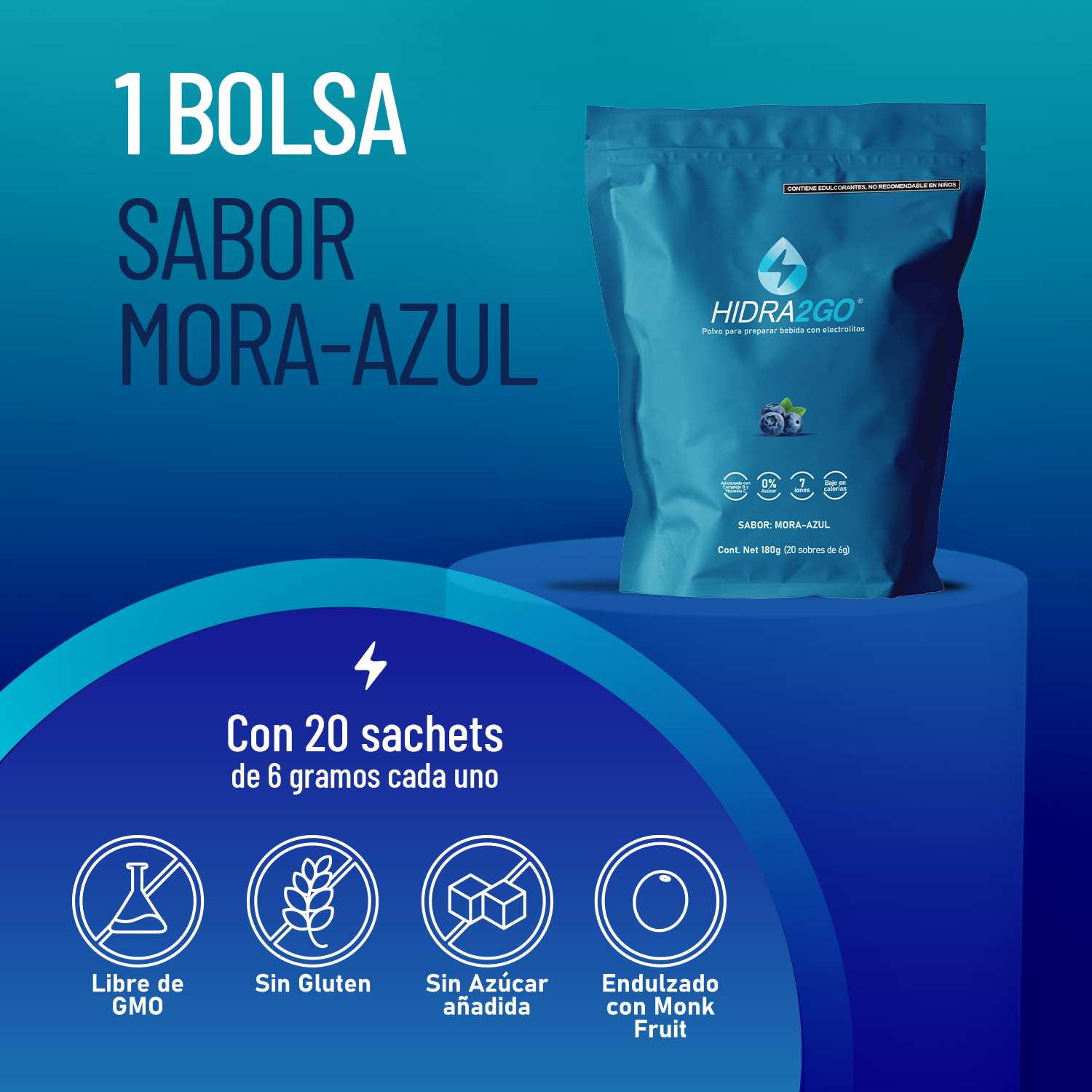 BOLSA 20 SOBRES - MORA AZUL