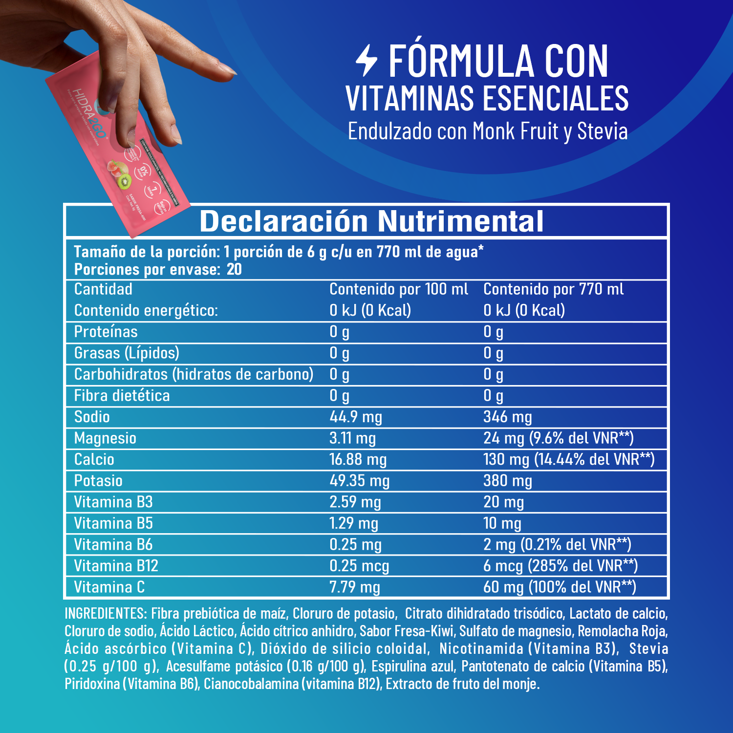 BOLSA 20 SOBRES - FRESA KIWI