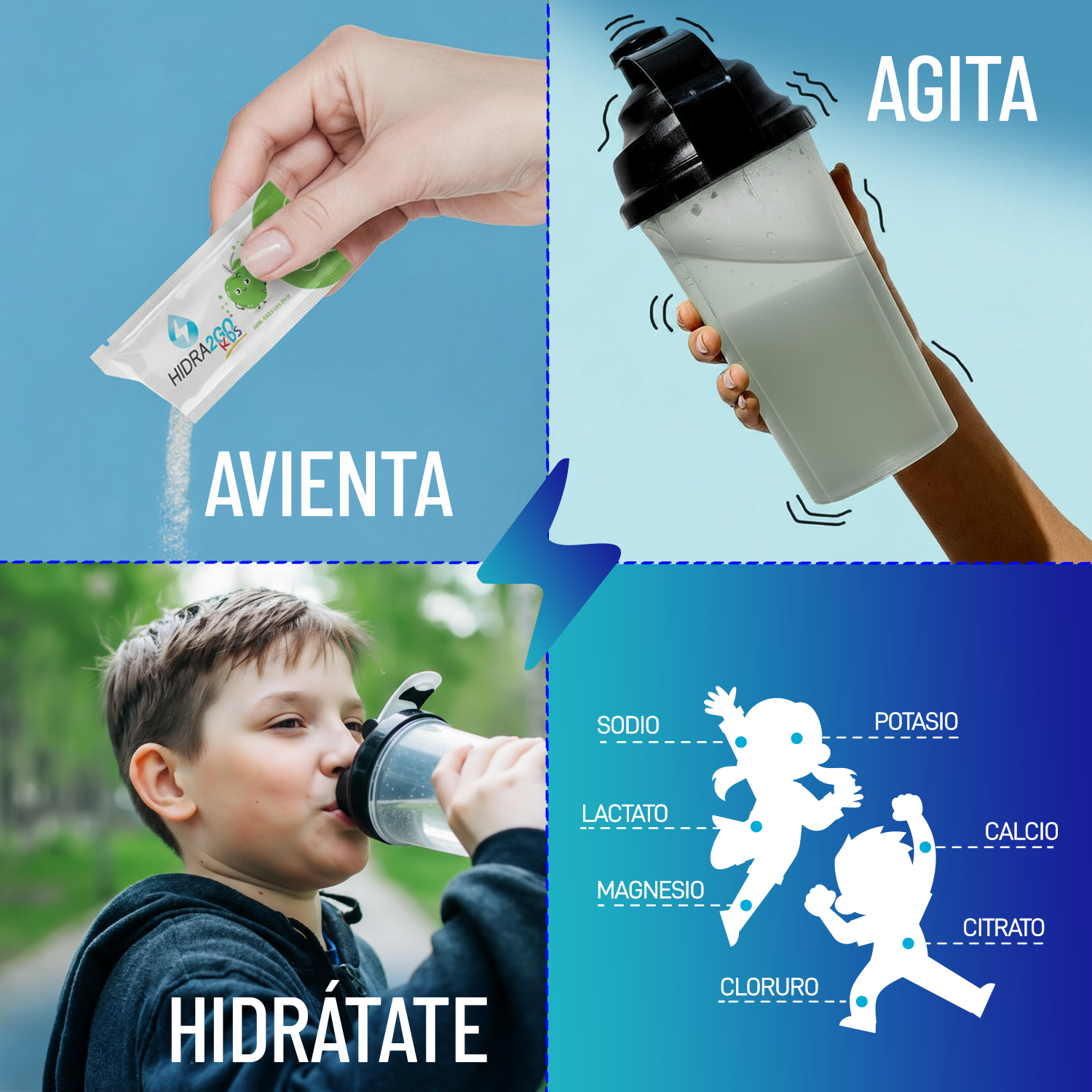 PACK 3 SABORES KIDS- MORA AZUL, MANZANA Y NARANAJA